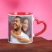 Personalised Heart Handle Printed Mugs