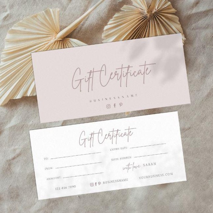 Custom Gift Certificates