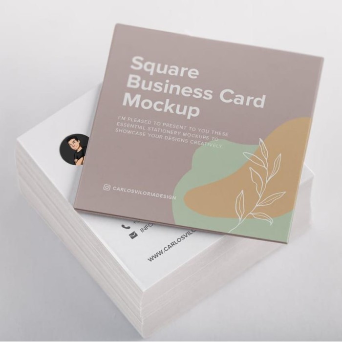 Square Visiting Cards