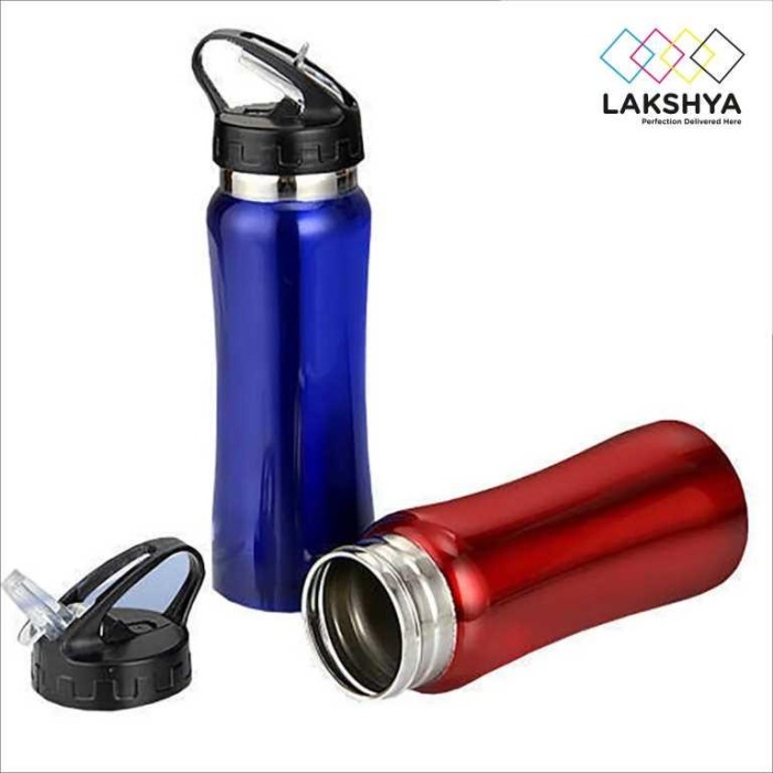 Aluminium Bottle with Straw 600ml