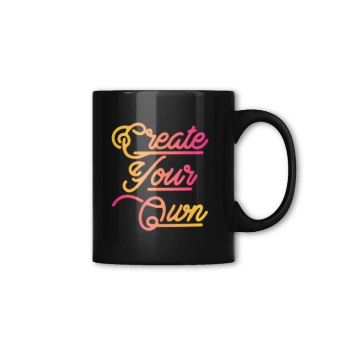 Custom Mugs Black