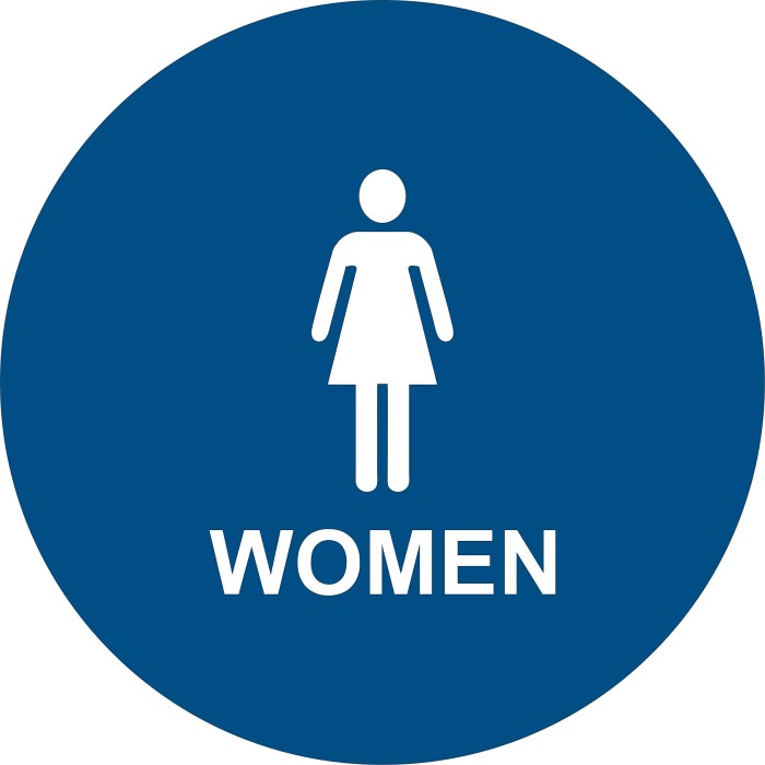 Womens Restroom Signs