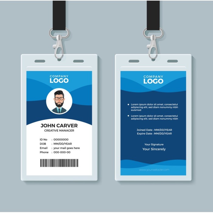 Identity Cards (with Vertical Holder)