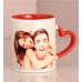 Personalised Heart Handle Printed Mugs