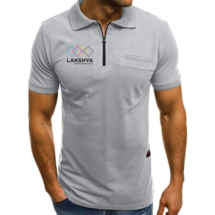 Pikmee Tipline Zipper Polo T-Shirt