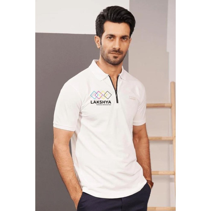 Pikmee Tipline Zipper Polo T-Shirt